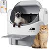 JUMMICO Lettiera Gatto Autopulente | 6 Sensori di Sicurezza | Design XXL Semi-Aperto | Controllo APP | Lettiera Autopulente Per Gatti con Pedana | Funzionamento silenzioso