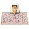 YOSEPATI Tappetino per lettiera per gatti,60x40cm, intrappola 100% lettiera | Tappetino Lettiera Gatto Antiscivolo, Grazioso Tappetino Decor, Tappetino impermeabile che trattiene efficacemente la sabbia