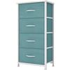 YITAHOME Cassettiera in tessuto con 4 cassetti,Struttura in Metallo, Cassettiera Salvaspazio Camera da Letto,Verde