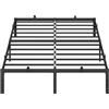 VASAGLE Telaio per letto 140 x 190 con rete metallica, telaio in metallo, spazio portaoggetti al fondo, moderno, letto per ospiti, montaggio semplice, nero inchiostro RMB133B01