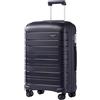 KONO Valigia Media 66,5 cm in PP Rigido, Trolley Leggero con Serratura TSA, Ruote Doppie 360° e Manico Regolabile, Valigia da Viaggio (66,5 cm, Marina Militare)
