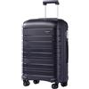 KONO Valigia Grande 76 cm in PP Rigido, Trolley Leggero con Serratura TSA, Ruote Doppie 360° e Manico Regolabile, Valigia da Viaggio (76 cm, Marina Militare)