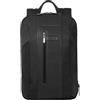 PIQUADRO - Zaino Porta PC 15,6 Tessuto Riciclato e Pelle - Uomo - Nero