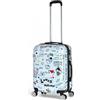 Valigeria.shop Valigia trolley uomo donna capiente leggero rigido in policarbonato con 4 ruote tasche valigie viaggio bagaglio a mano 55x40x22 cm da cabina piccolo S con disegni Fant: Love S (55x40x22)