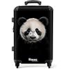 NoBoringSuitcases.com NoBoringSuitcases© Valigia, Grande, Trolley Medio, Serratura TSA | 72L - Media, Rigida, 20 kg da Stiva, 23 (67 cm) (Panda - Bianco e nero)
