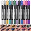 Sitovely 12 PCS Crema Ombretto in stick Metallico Scintillio Luccichio Matita ombretto, Glitter Eyeshadow sticks, Materiale a prova di sbavature e impermeabile Stick illuminante per occhi(B, M)