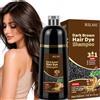 MINYSIC 500ML Shampoo Colorante Marrone Scuro per Donna Uomo per Capelli Bianchi