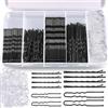 Aucuu Forcine per Capelli, 300 Kit di Forcine per Capelli, con Scatola, Capelli U Fermagli, Bobby Pins, Cerchietti Trasparenti, per Donna Lady Girls Kids(nero)
