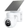 blurams 2K Telecamera Esterno con Pannello Solare - 3MP, Senza fili, WiFi 2.4GHz, 360°, Rilevazione di Movimento, Visione Notturna, Pannello Solare 3W, IP65 (1 pack)