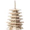 ROBOTIME Puzzle 3D in Legno Taglio Laser Kit Costruzione Legno Meccanico per Adulti Cinque Piani Pagoda Rompicapo Modellini Kit Giocattoli Educativi