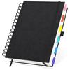 Yarotm Taccuino A5 Quadretti - 1PC 100GSM Quaderno Appunti in Pelle PU - 21.3x14.5cm Blocco Notes 240 Pagine - Notebook A5 Quadretti 5mm - Quaderno Spirale Copertina Rigida per Viaggiatori, Nero