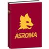 PRESTIGE & DELUXE Diario Roma giallorossi Lupa F.to standard 18 x 14 cm per la scuola 2026/2027 - copertina imbottita + Omaggio portachiave squadra