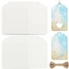 CYUXING 60 etichette in carta per acquerelli, etichette in cartoncino ritagliate vuote e a forma di cuore per dipingere, spesse 300 g/m², preforate, per segnalibri appesi, per confezioni regalo di arti e