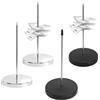 GFUEIGJ 4 spiedini per biglietti, porta biglietti, porta foglietti, porta picchetti di carta con base rotonda, supporto in acciaio inox, supporto per ricevute di cassa, bar, uffici, hotel, ristoranti cafe