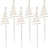Evenoonest 6 paletti da giardino in rame, antenne lunghe per piante con anelli tensori, strumenti naturali per elettro coltura per piante, verdure e fiori (A)