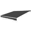 GYMAX Tenda da Sole per Esterno a Bracci Estensibili, Tende da Sole con Manovella, con Tettuccio Impermeabile e Protezione Solare, Tenda da Sole Angolo regolabile Avvolgibile (Grigio, 4 m x 2,5 m)