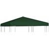 Générique Tetto per tendone di ricambio, 3 x 3 m, verde, tela per gazebo 310 g/m², in poliestere, con rivestimento in PVC, resistente all'acqua, angoli rinforzati e chiusure autoaderenti