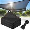 Generico Rete Ombreggiante con occhielli 4x5m, 90% Telo ombreggiante Recinzione Giardino, Tessuto HDPE,Marrone caffè Tessuto Ombra Privacy Antistrappo Antivento per Esterno, Serra,Balcone(4X4m)