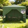 Aufun Gazebo pop-up 3 x 3 m, impermeabile, resistente all'inverno, stabile, protezione dai raggi UV, con pareti laterali, pieghevole, per giardino, campeggio, matrimonio, cortile, altezza regolabile