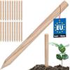 KOTARBAU® 20 Pezzi Pali in Legno - 40 cm - Pali per Orto - Tutori per Piante - Legno di Faggio - Naturale - Tondi Angolati - Tutori per Pomodori - Bastoni - Stecche per Piante