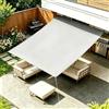 IKDZCM Tenda da Sole per Esterno Impermeabile 2.5X4M Telo Ombreggiante Esterno Rettangolare Vele Parasole da Giardino Protezione UV al 95% per Telo Ombreggiante per Patio - Grigio chiaro