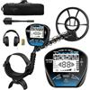 DR.ÖTEK Metal detector per adulti, metal detector professionale impermeabile con bobina IP68 da 10 pollici, display LCD più grande, alta precisione per rilevamento oro e argento e caccia al tesoro in spiaggia