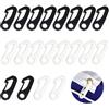 Adiwo 20 Pezzi Flag Pole Clip, Nylon Flag Pole Clip a Scatto, Fibbia per Gancio a Scatto per Asta di Bandiera per Abbigliamento Giardino Esterno Campeggio Vela Portachiavi（Bianco+Nero）