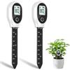 GOMETY 2 misuratori di umidità del suolo con display LCD, misuratore di umidità per piante, sensore di umidità del suolo, sensore di umidità del suolo, per giardino e prato