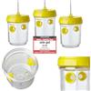 Kinzo Set di 3 trappole per vespe, diametro 9 x 13 cm, repellente per vespe da appoggiare e appendere, senza sostanze chimiche, effetto a 360 gradi, adatta anche come trappola viva, trappola per
