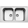 Smeg PRONTA CONSEGNA - SPEDIZIONE IMMEDIATA Smeg LLR862-2 Lavello da Incasso 2 Vasche 86 x 50 cm Acciaio Inox Spazzolato con comando pop-up per piletta Serie Alba