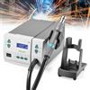 Generic Stazione di rilavorazione ad aria calda da 1000 W, kit di strumenti di saldatura in ferro con display digitale LCD, impostazione password, Smart Sleep, 3 canali di memoria per riparazione elettronica
