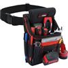 MELOTOUGH Borsa porta attrezzi con cerniera media, con clip da cintura e cintura a sgancio rapido da 5,1 cm, 16 tasche, resistente, con cerniera, con clip per metro a nastro, per elettricisti