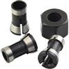 FABULETTA Set di 4 pinze di tensione M15 in acciaio al carbonio per frese elettriche, dado di serraggio di precisione con fori da 6/6,35/8 mm, per lavorazione del legno e incisione