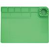 EpheyFIF Tappetino per saldatura, resistente al calore, 500 °C, in silicone, antistatico, stazione di riparazione elettronica per telefono, laptop, orologio, 40 x 30 cm (verde)