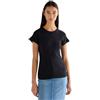 Wrangler Camicia da Donna a Coste con Cappuccio, Nero, M