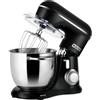 Kitchen in the box Impastatrice Planetaria, 5L Planetaria Professionale 1300W, 10 Velocità con Uncino Impastatore, Mescolatore e Frusta Sbattitrice (Nero)