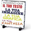 VENEZIANO Gruppo Veneziano - Pietra Personalizzata , Personalizza ora la tua Pietra , in dotazione piedini per il supporto - 100% Made in Italy.