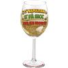 Bombo Calice da Vino "O' Napulitan S' Fa SICC ma nu mor" Orgoglio Campano | Calice alto 20 cm con frase dialettale napoletana, base Orgoglio Campano e tubo decorato: idea spiritosa per feste e brindisi