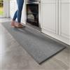 KMVIZI Tappeto da cucina lavabile, antiscivolo, 45 x 180 cm, per cucina, corridoio e ingresso, in poliestere sottile, con retro in gomma, grigio mélange