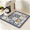 SOQKEEN Tappetino Assorbente Cucina 50x30 cm, Antiscivolo per Macchina da Caffè e Stoviglie, Protezione Piano Lavoro Antimacchia