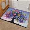 DUOTCYELE Zerbino Ingresso Interno Farfalla Grande Albero 40 x 60 cm Tappeto Ingresso Interno Antiscivolo, Lavabile Assorbe La Polvere Tappetino Entrata Arte Fantasy per Casa Porta, Corridoio, Viola