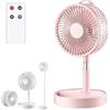 Generic Ventilatore a batteria Ez cool, Ventilatore portatile Ez cool, Ventilatore di ricarica USB pieghevole telescopico, Altezza e velocità regolabili, 7200 mAh, per l'home (Rosa,Con telecomando)
