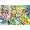 JynxtoyZeal Tappeto Stradale della Città, Tappeti Pista Macchinine Morbido e Antiscivolo, Tappeto Auto Strada per Bambini, Ideale per Cameretta, Stanza Giochi e Asilo (Verde, 80x120cm)