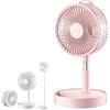 Generic Ventilatore a batteria Ez cool, Ventilatore portatile Ez cool, Ventilatore di ricarica USB pieghevole telescopico, Altezza e velocità regolabili, 7200 mAh, per l'home (Rosa,Nessun telecomando)