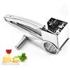 Meet-shop Grattugia Rotante per Formaggio,Grattugia per Formaggio in Acciaio Inossidabile Utensile da Cucina Multifunzione Rotante Formaggio Grattugia Fetta Tagliuzzato Strumento per Cioccolato, Verdure, Frutta