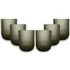 ARCA, Set di 6 Tumbler in Pasta di Vetro, per 6 Persone, Bicchieri Ideali per la Tavola, Resistenti e Duraturi, Lavabili in Lavastoviglie, Collezione Eternity, Colore Fumo, 250 ml