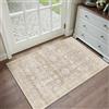 PureCozy Tappetino da Pavimento Lavabile Beige 60x90cm, Piccolo per L'Ingresso, Vintage, a Pelo Corto, Antiscivolo, Stile Boho, per Corridoio, Bagno, Cucina