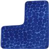 WINONDE Tappetino da bagno ad angolo a forma di L, antiscivolo, lavabile in lavatrice, morbido e assorbente per bagno ad angolo doccia (blu)