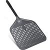 NUTUNI Pala per pizza perforata, 33 x 38,1 cm, professionale in alluminio anodizzato, spatola per pizza commerciale, 76,2 cm