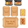 TNOMSNO Carta Forno per Friggitrice ad Aria, 150 Pezzi Fogli per Friggitrice ad Aria, Antiaderente Carta per Friggitrice ad Aria for Ninja Flex Drawer Dual Zone AF500EU 10,4L, DZ201EU,DZ401EU